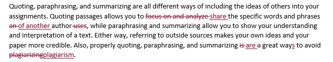 Using Track Changes UAGC Writing Center